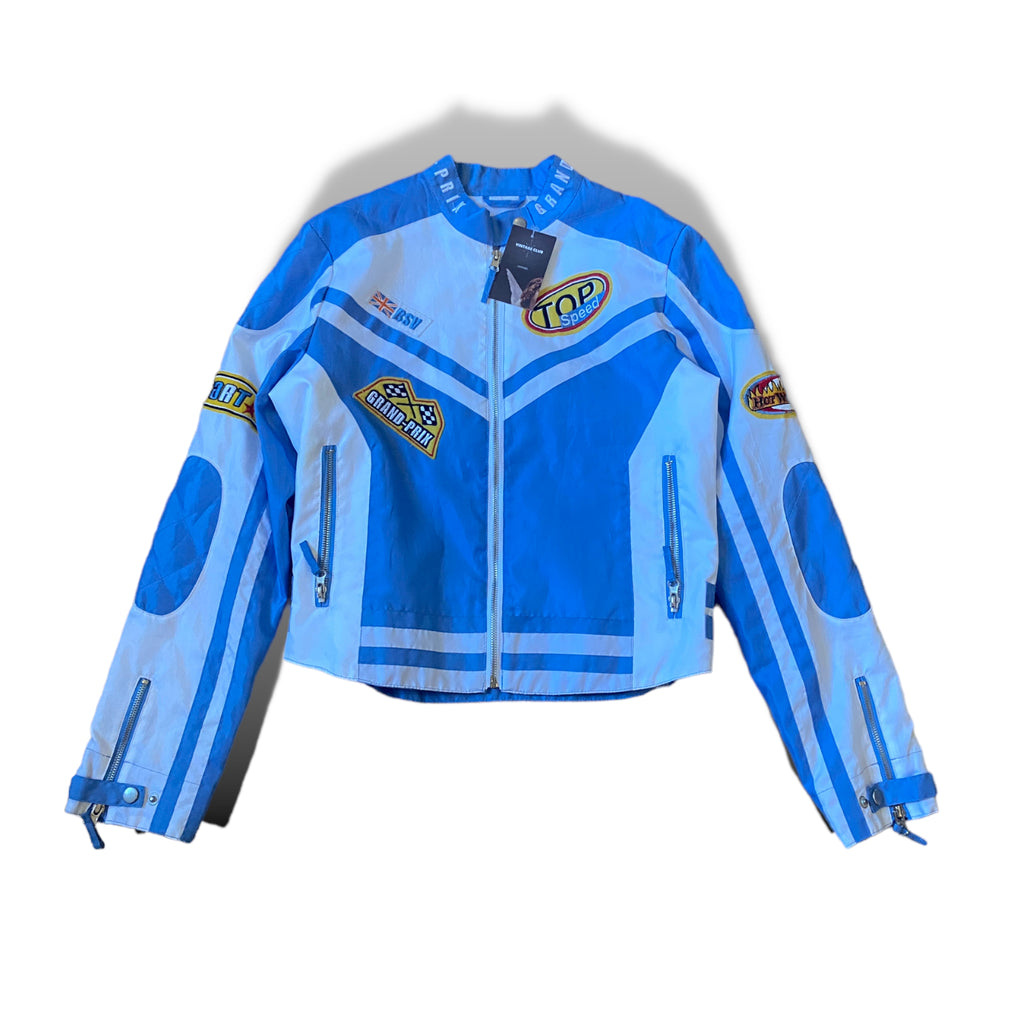 Veste style course automobile avec patch baby blue Vintage Club